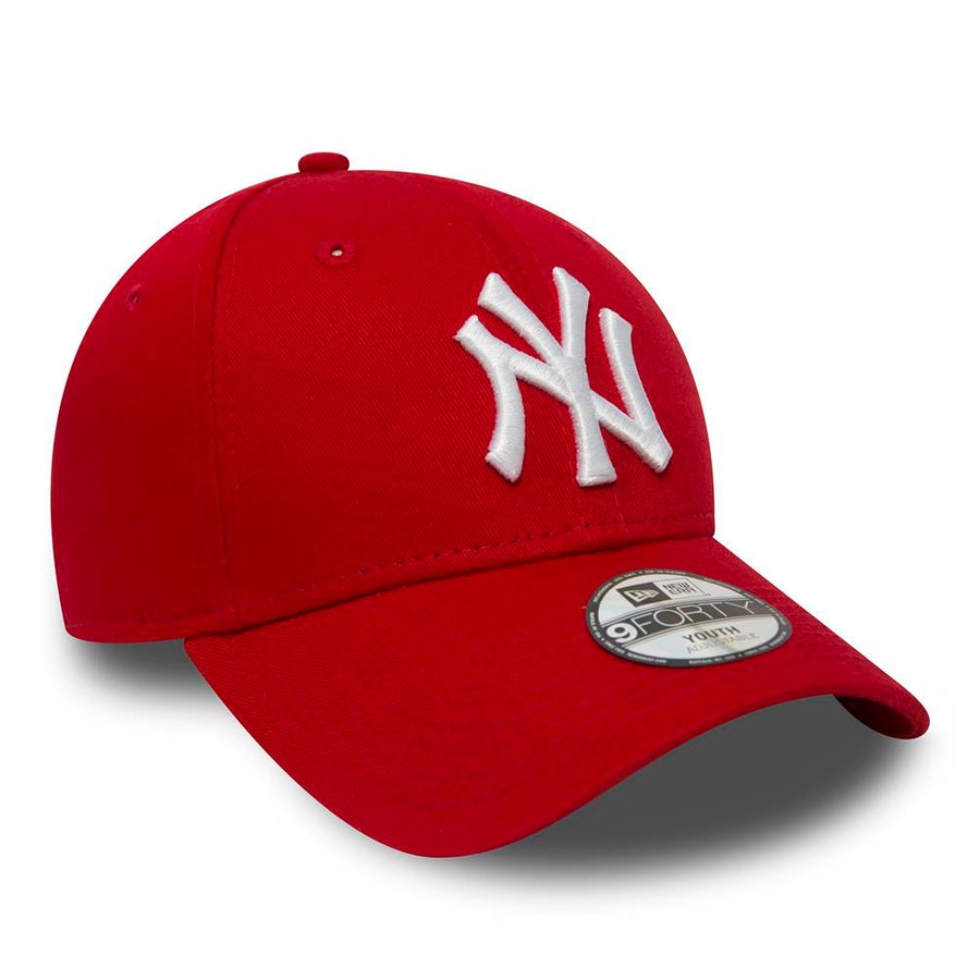 New York Yankees 9FORTY MLB Kids League Basic Scarlet/White Cap
