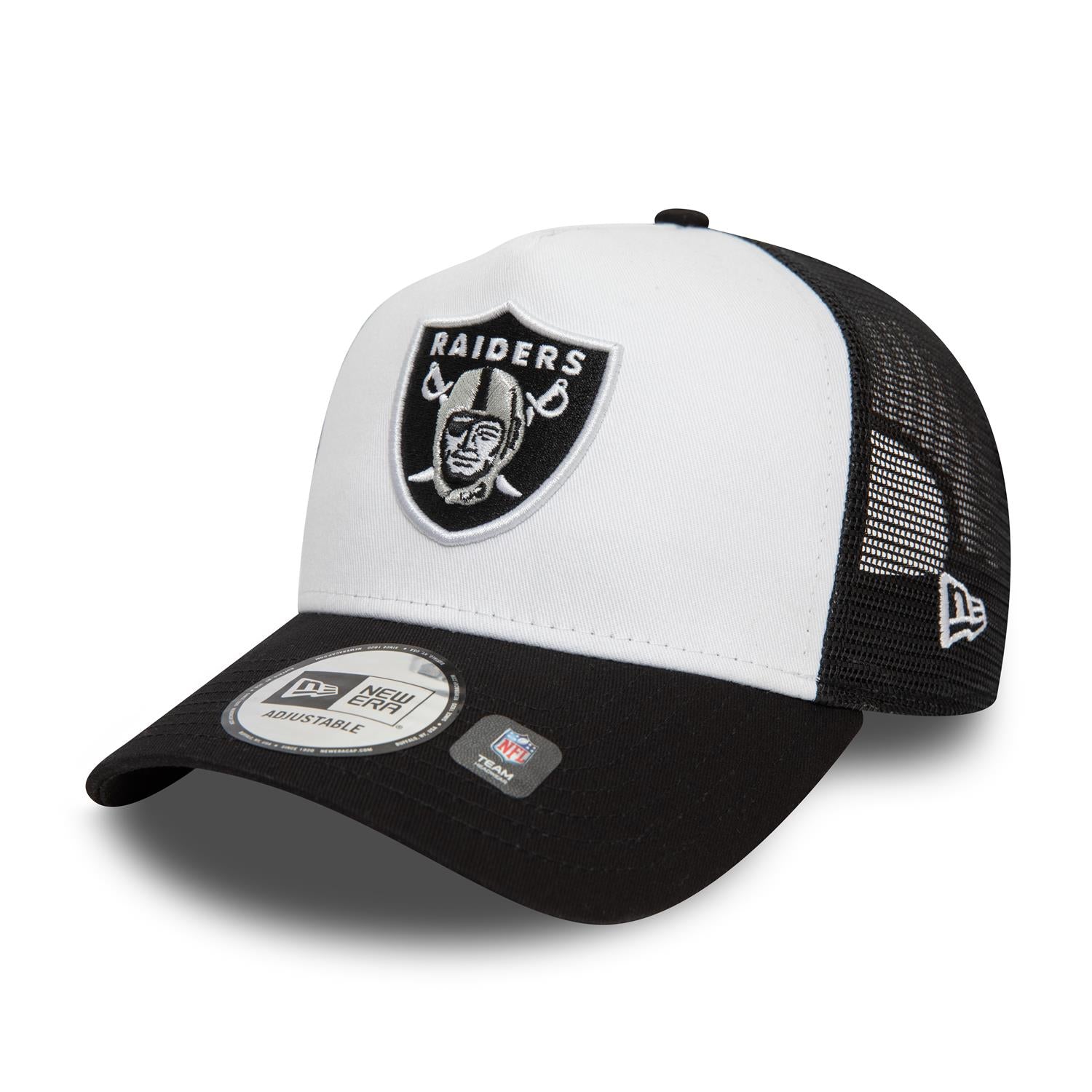 Las Vegas Raiders Team Colour A-Frame White Trucker Cap – NewEra