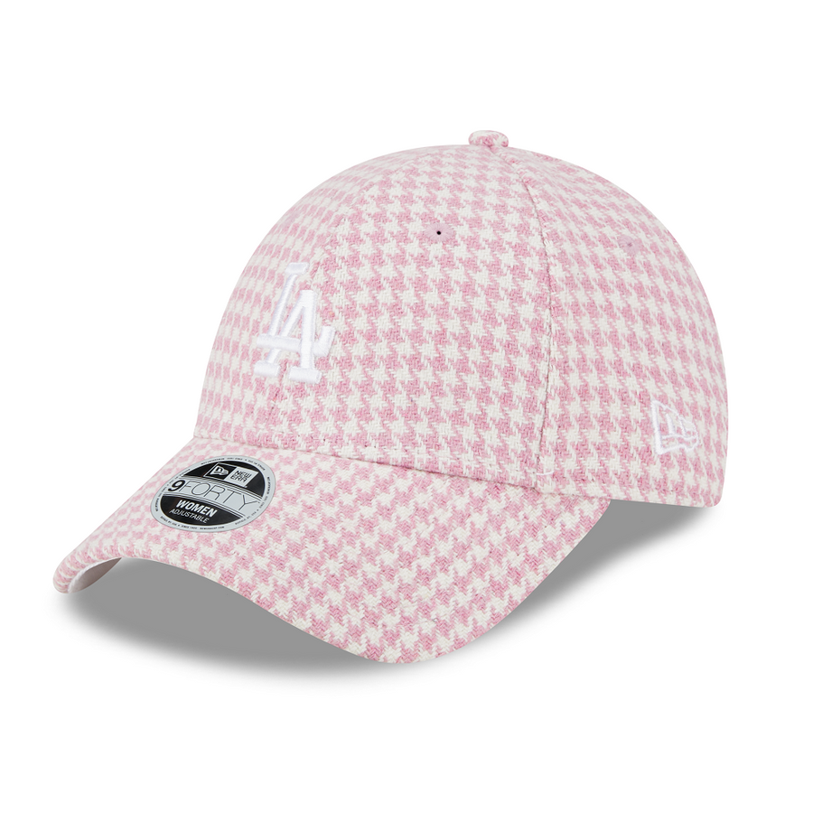 Los Angeles Dodgers 9FORTY Womens Houndstooth Pink Cap