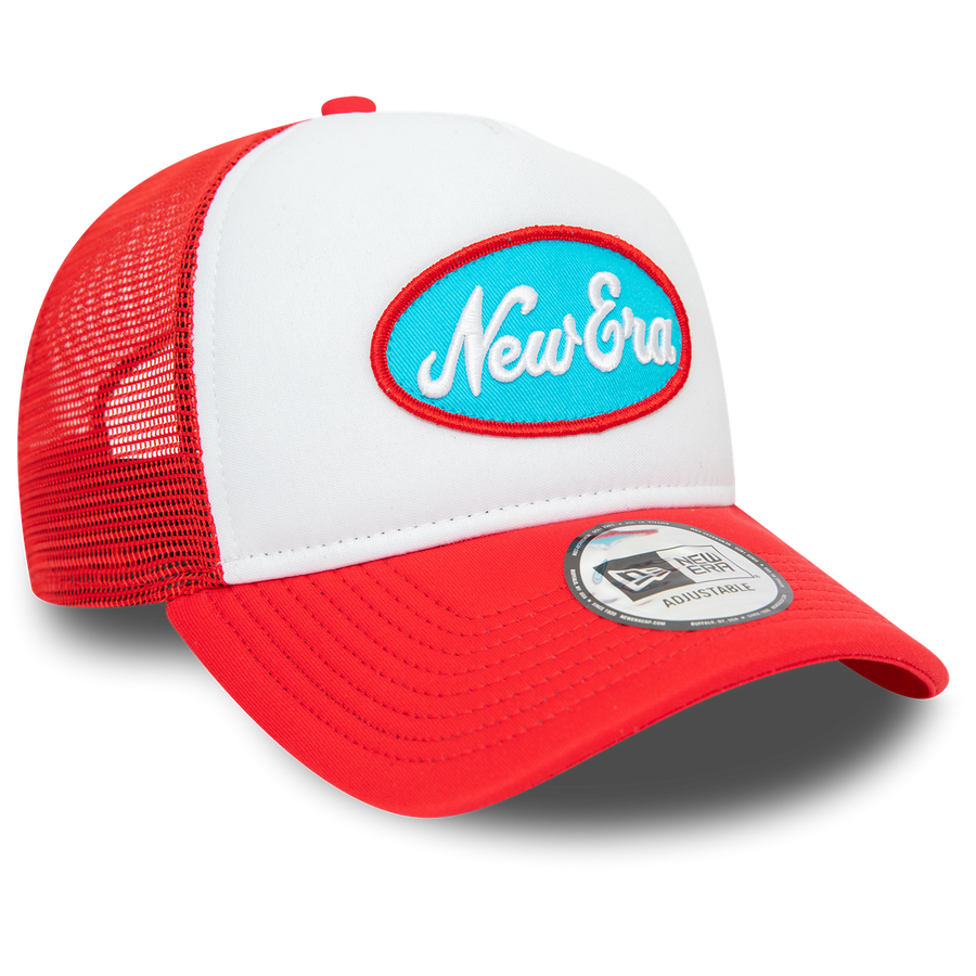 New Era Oval White/Red Trucker Cap