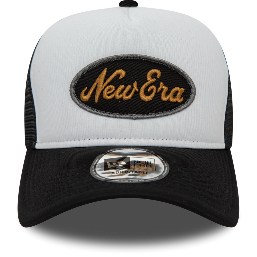 New Era Oval White/Black Trucker Cap