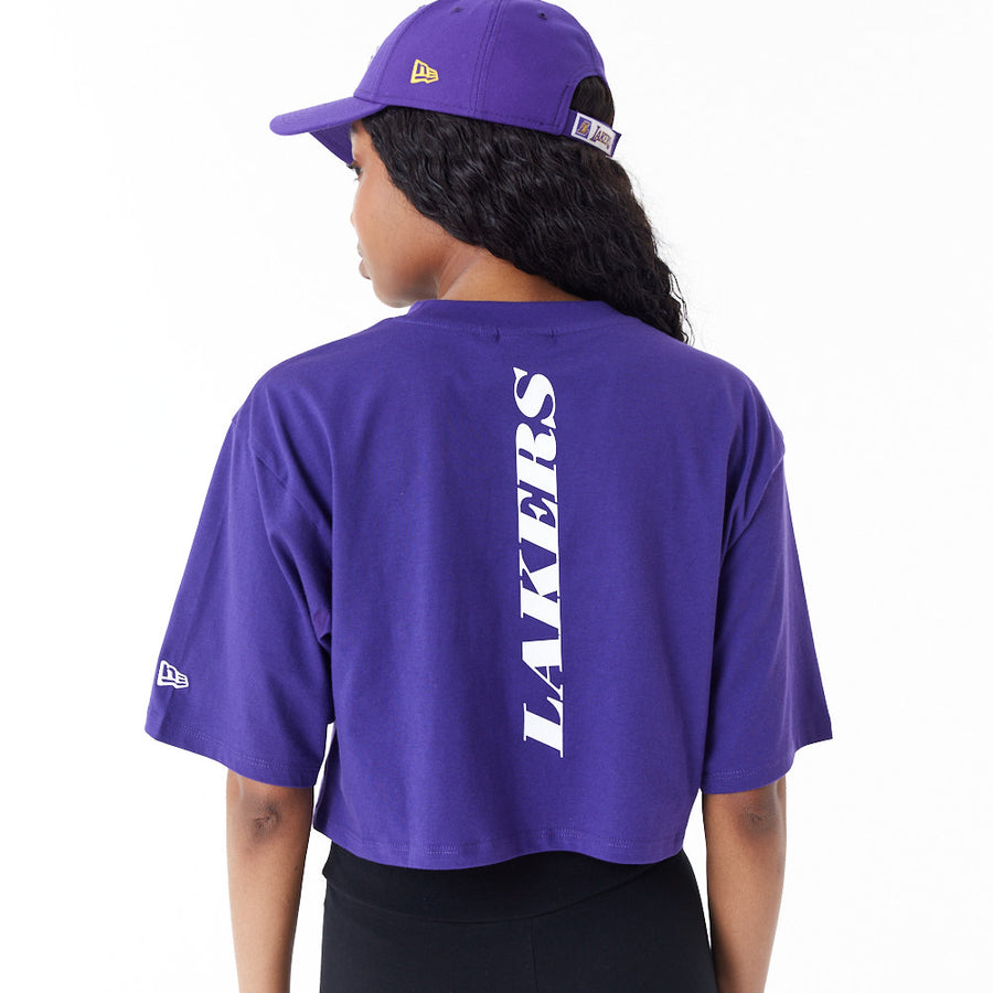 Los Angeles Lakers Womens NBA Crop Purple Tee