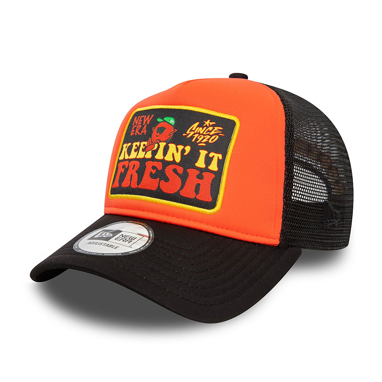 New Era Keepin It Fresh Patch Orange Trucker Cap – NewEra New Era Keepin It Fresh Patch Orange Trucker Cap – NewEra