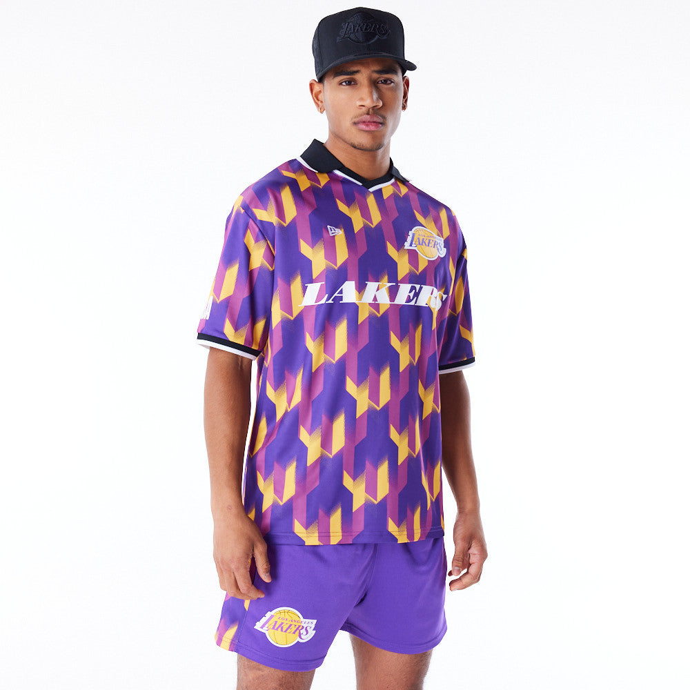 Los Angeles Lakers NBA Soccer Purple Tee – NewEra