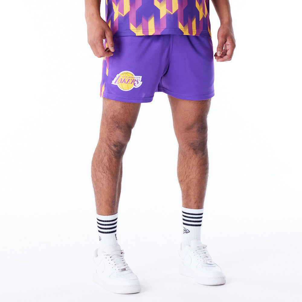 Los Angeles Lakers NBA Soccer Purple Shorts – NewEra