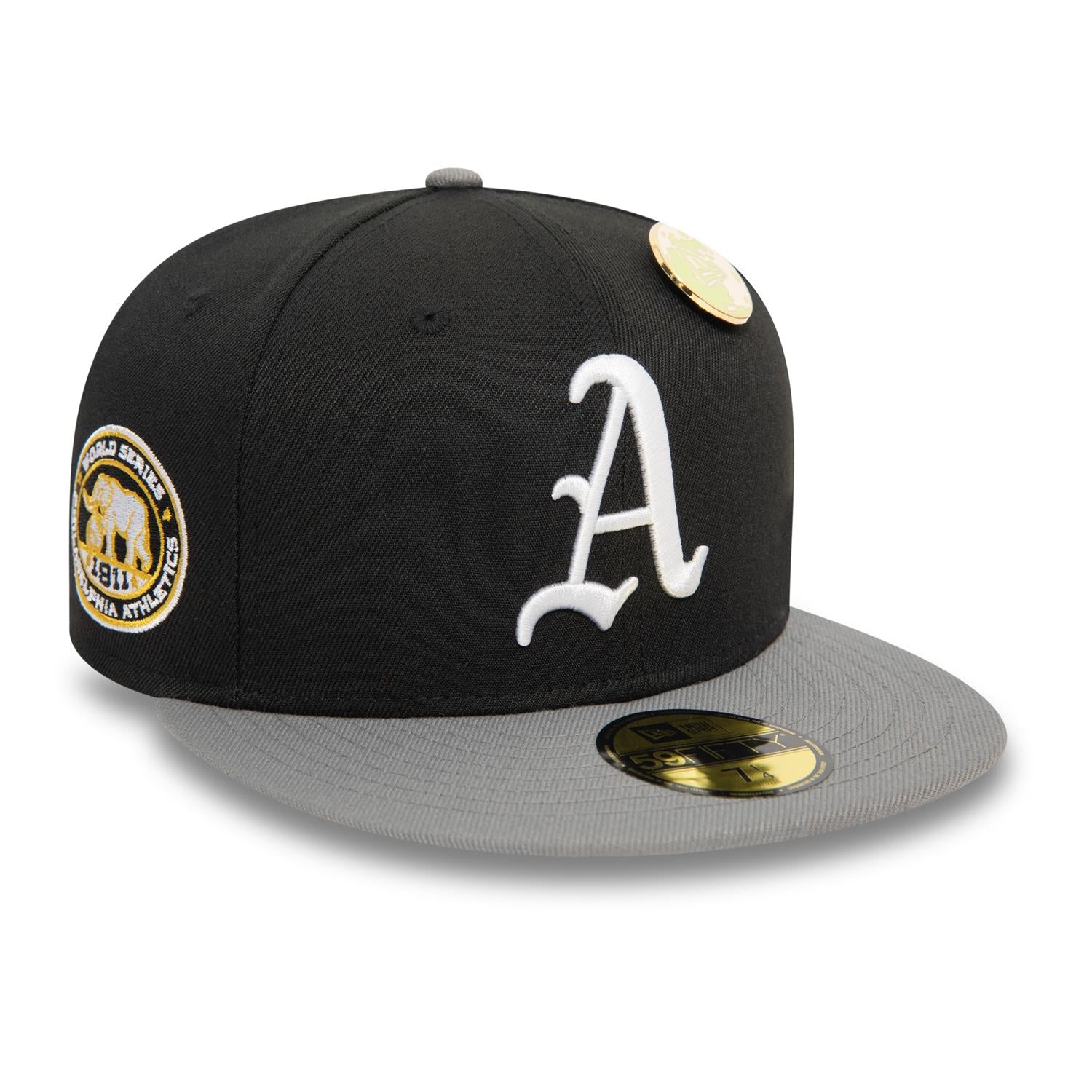 Oakland Athletics 59FIFTY MLB Contrast Pin Black Cap – NewEra