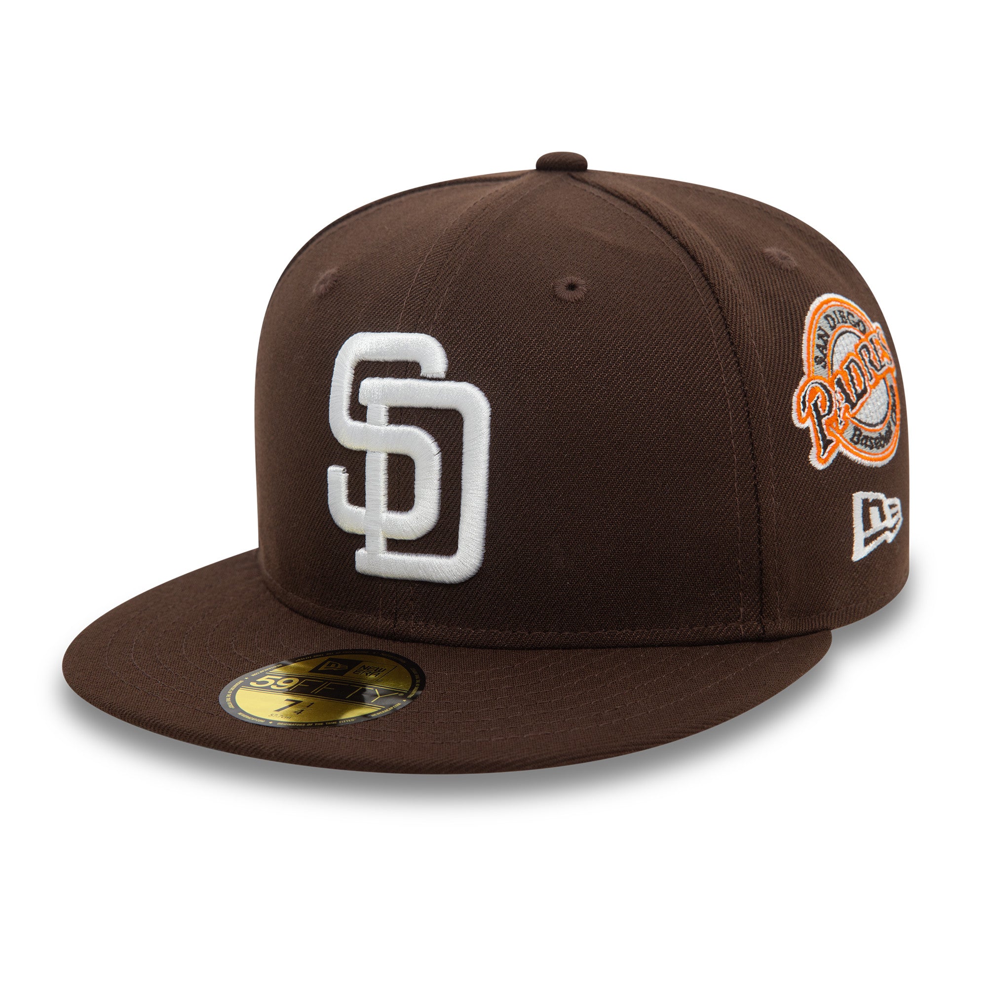 ウェア New Era San Diego Padres 59FIFTY 7 3/4 San Diego Padres 59FIFTYMLB Cooperstown Patch Brown Cap – NewEra