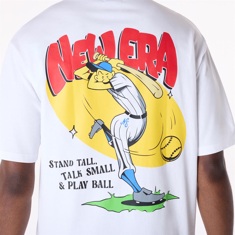 トップス refomed BASEBALL BIG TEE New Era Baseball Graphic Oversized White Tee – NewEra
