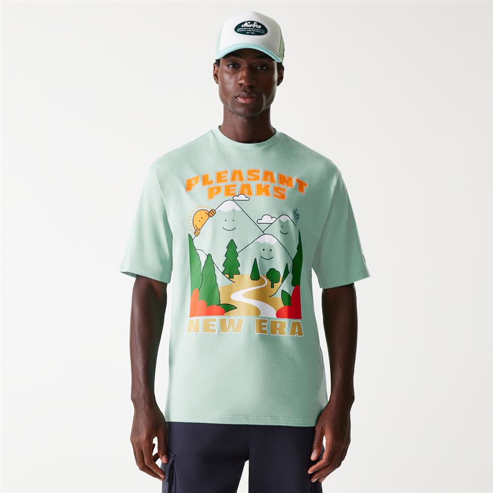 New Era Outdoor Graphic Oversized Pastel Green Tee – NewEra