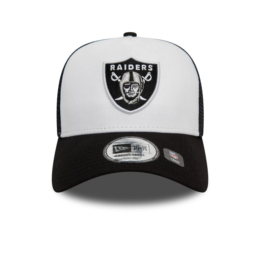 Las Vegas Raiders Team Colour A-Frame White Trucker Cap
