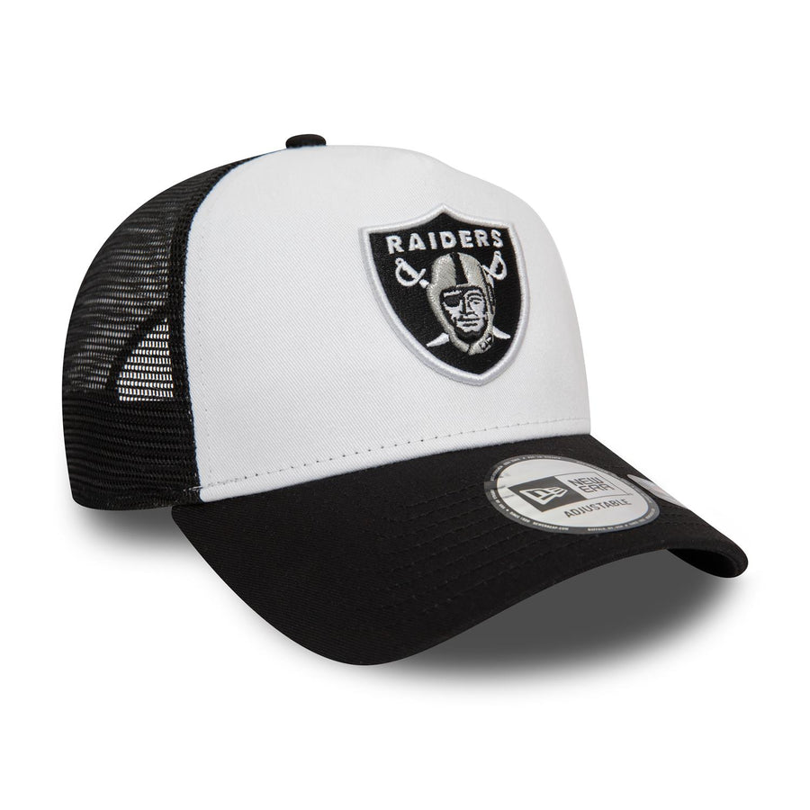 Las Vegas Raiders Team Colour A-Frame White Trucker Cap
