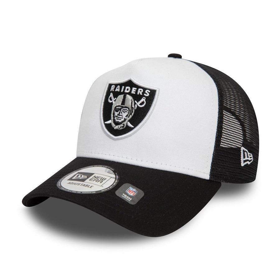 Las Vegas Raiders Team Colour A-Frame White Trucker Cap