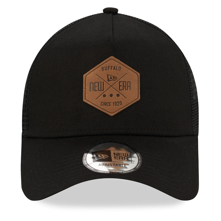 New Era Patch A-Frame Black Trucker Cap