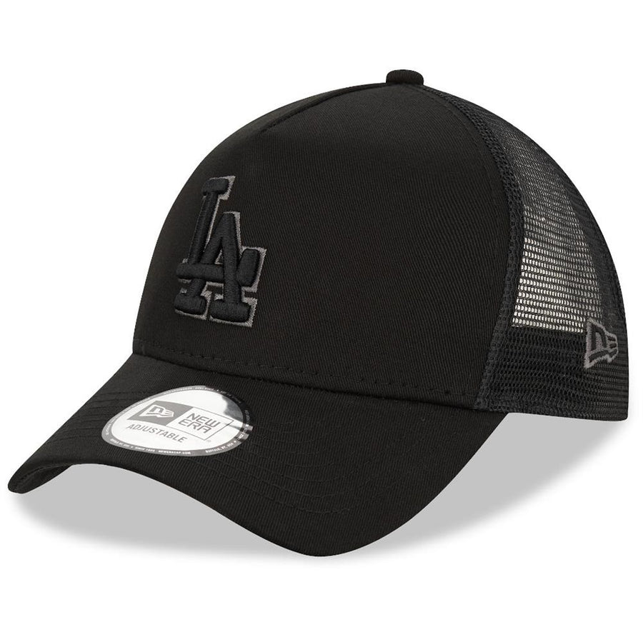 Los Angeles Dodgers A-Frame Tonal Black Trucker Cap
