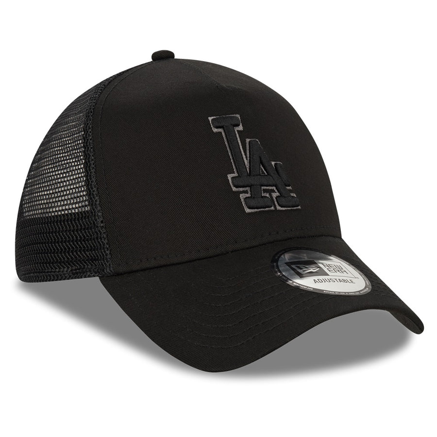 Los Angeles Dodgers A-Frame Tonal Black Trucker Cap
