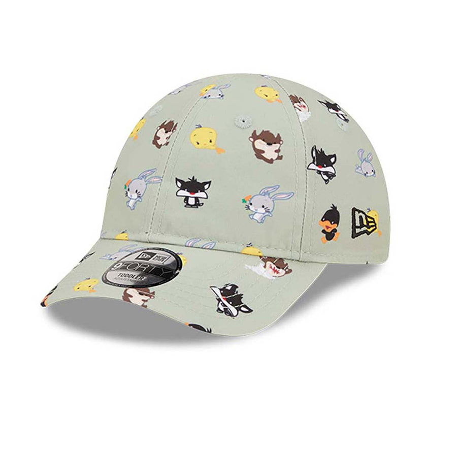 New Era 9FORTY Kids Looney Tunes All Over Print Mutli Character Green Cap