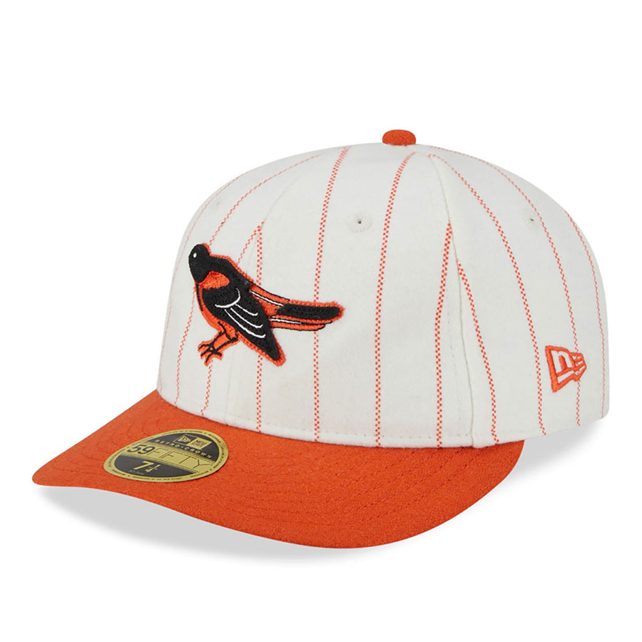 Baltimore Orioles 59FIFTY Retro Crown MLB Cooperstown Stripe White Cap