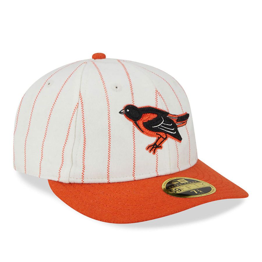 Baltimore Orioles 59FIFTY Retro Crown MLB Cooperstown Stripe White Cap