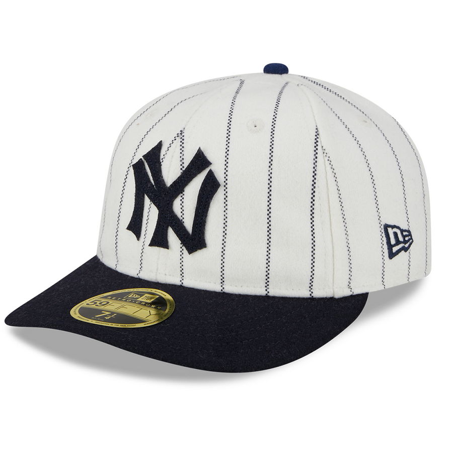 New York Yankees 59FIFTY Retro Crown MLB Stripe White/Black Cap