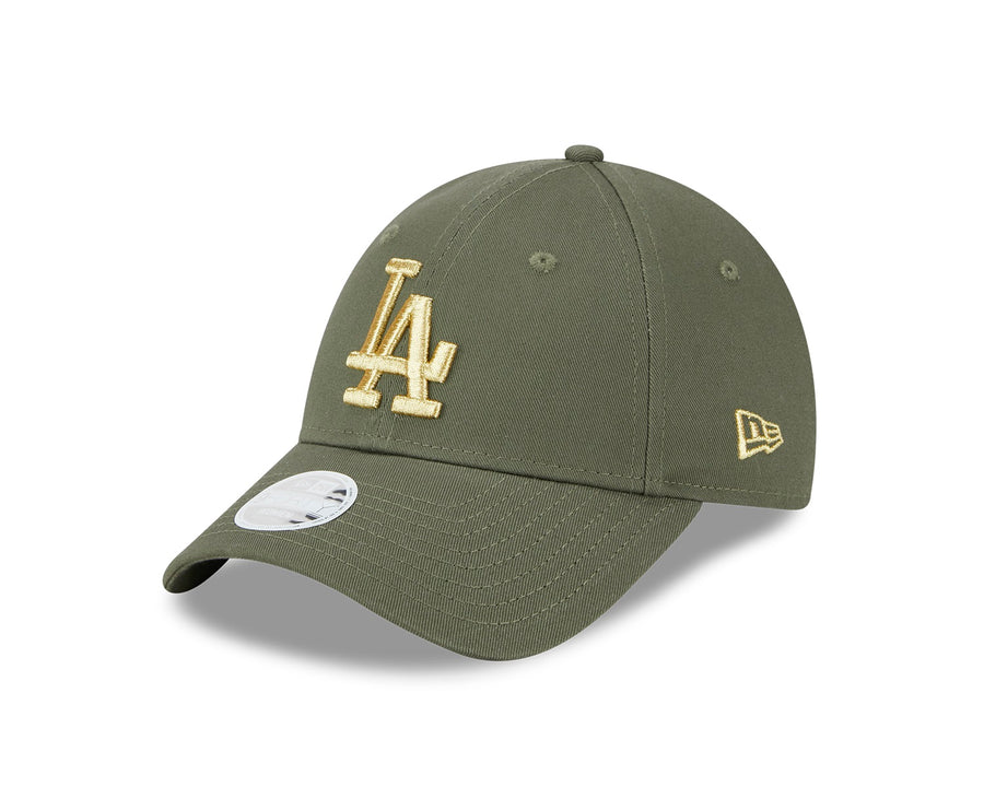 Los Angeles Dodgers 9FORTY Womens Metallic Logo Olive Cap