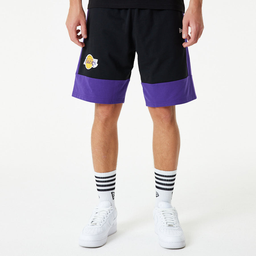 Los Angeles Lakers NBA Colour Block Black/Purple Shorts