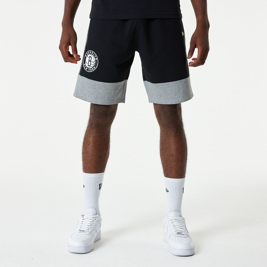 Brooklyn Nets NBA Colour Block Black Shorts