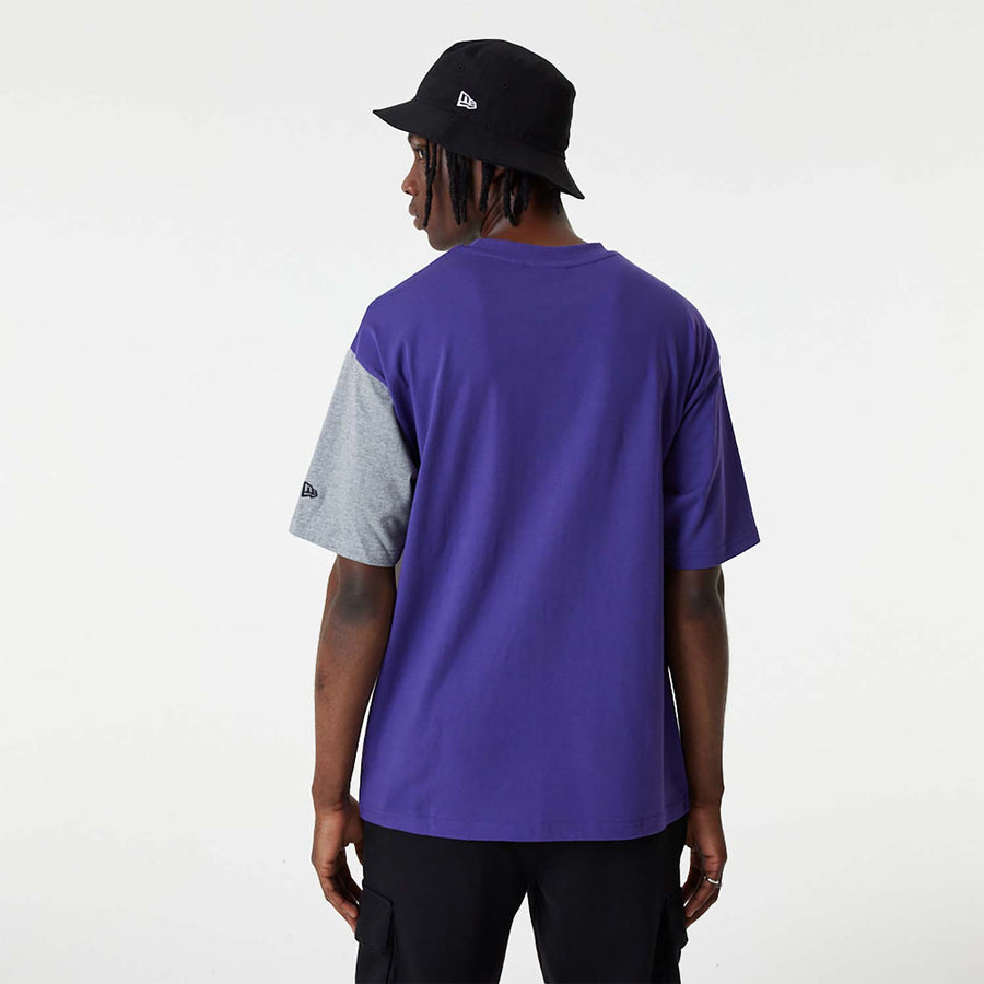 Charlotte Hornets NBA Cut And Sew Purple Over Sized Tee