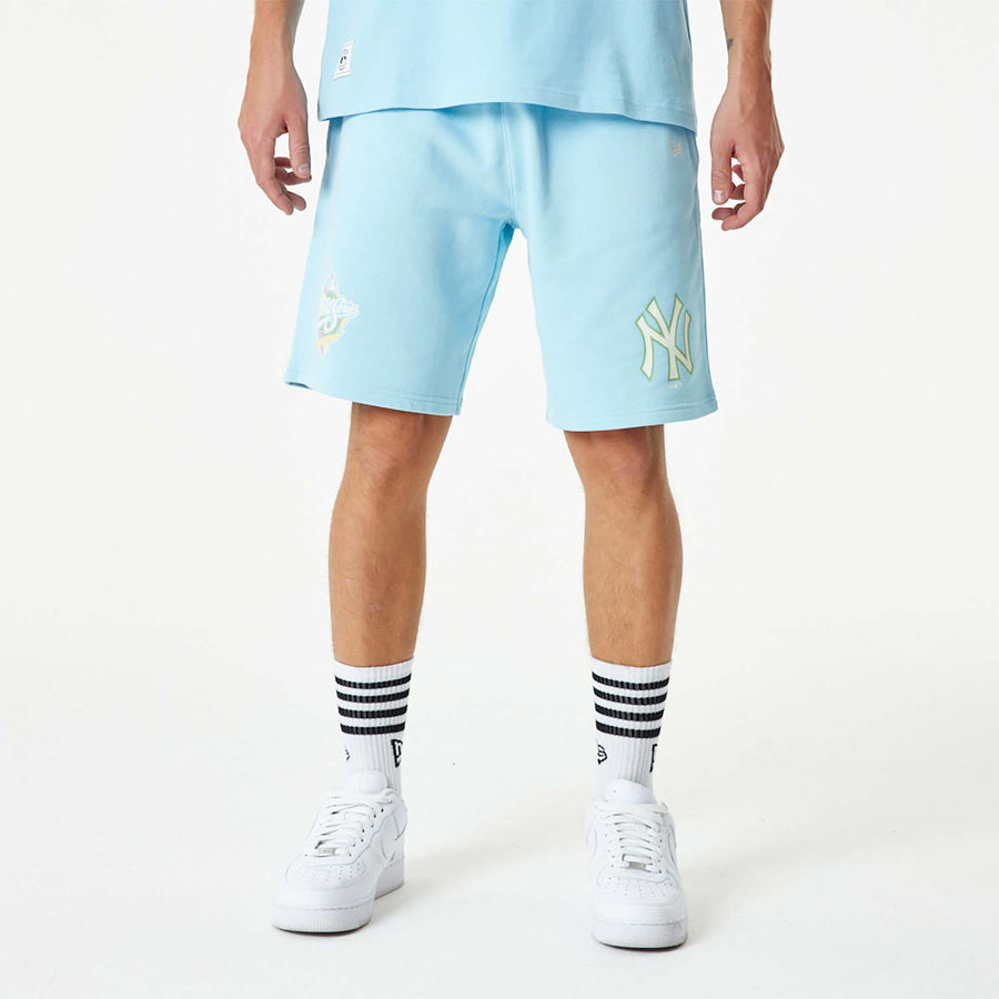 New York Yankees MLB Pastel Blue Shorts