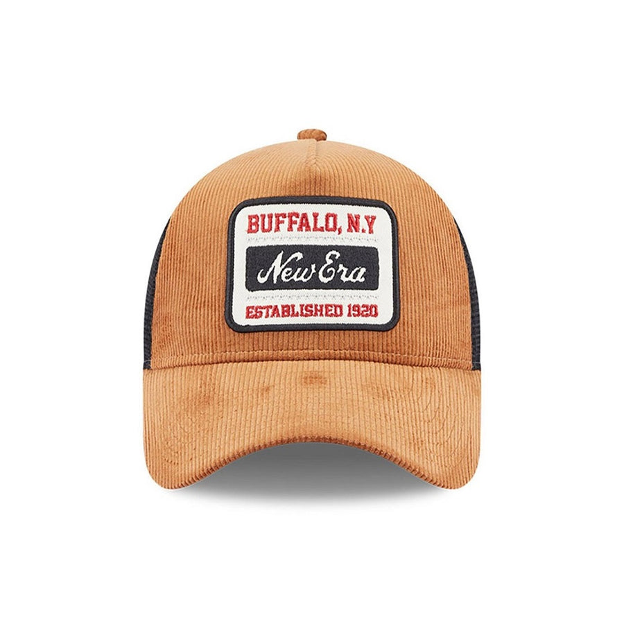 New Era Trucker Cord Camel Cap