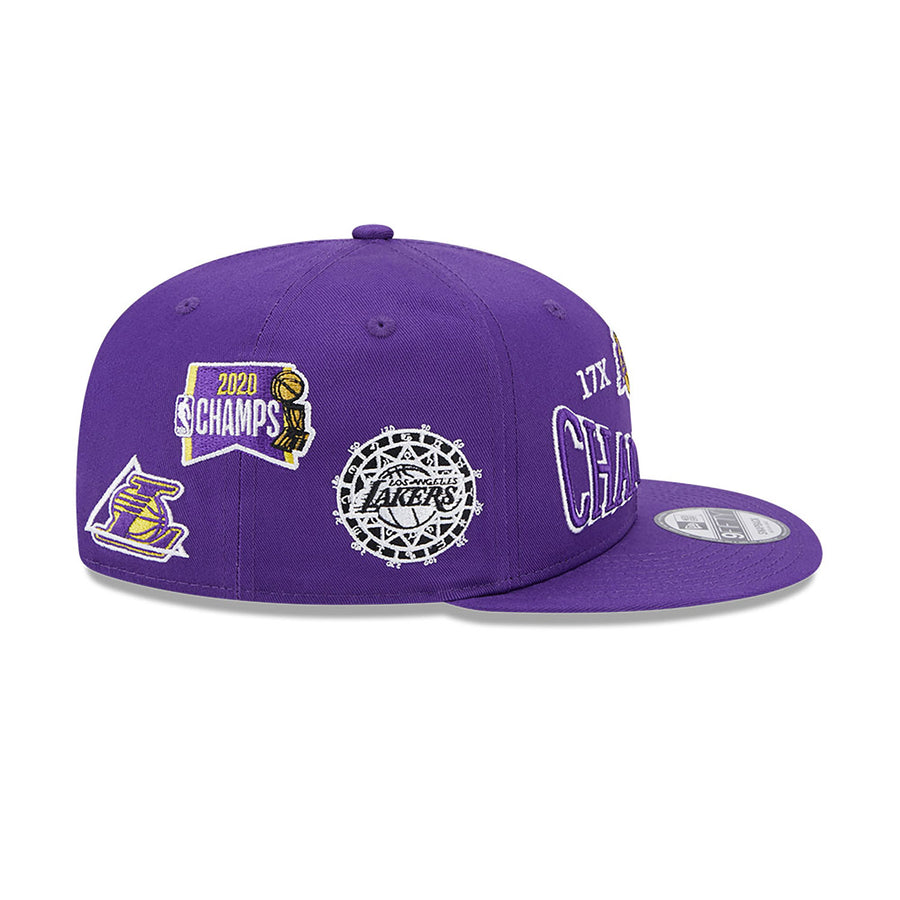 Los Angeles Lakers 9FIFTY Champions Patch Purple Cap