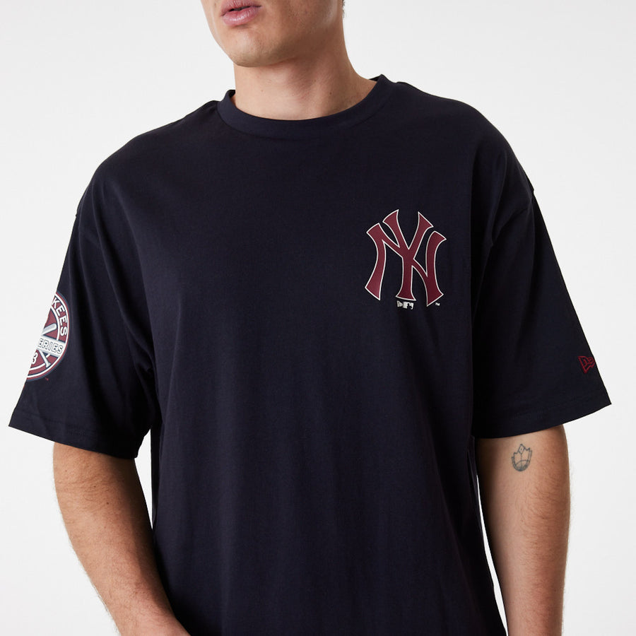 New York Yankees MLB Large Logo Oversized Navy Tee