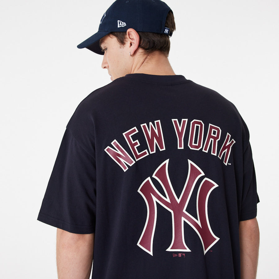 New York Yankees MLB Large Logo Oversized Navy Tee