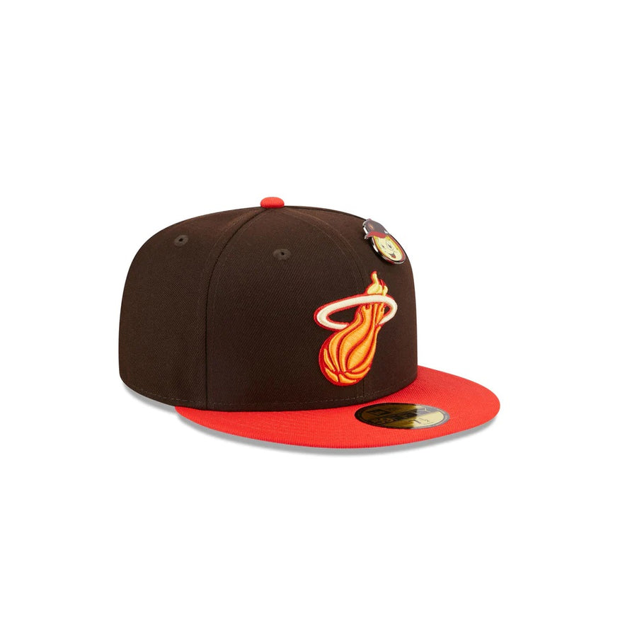 Miami Heat 59FIFTY The Elements Brown/Red Cap