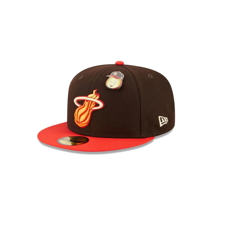 Miami Heat 59FIFTY The Elements Brown/Red Cap