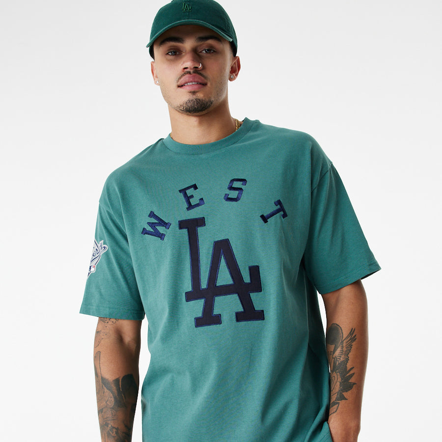 Los Angeles Dodgers Oversized MLB Team Patch Green Tee