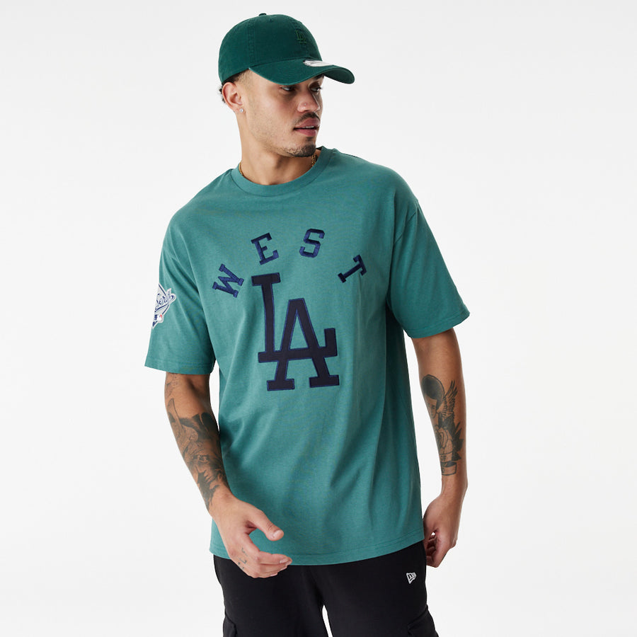 Los Angeles Dodgers Oversized MLB Team Patch Green Tee