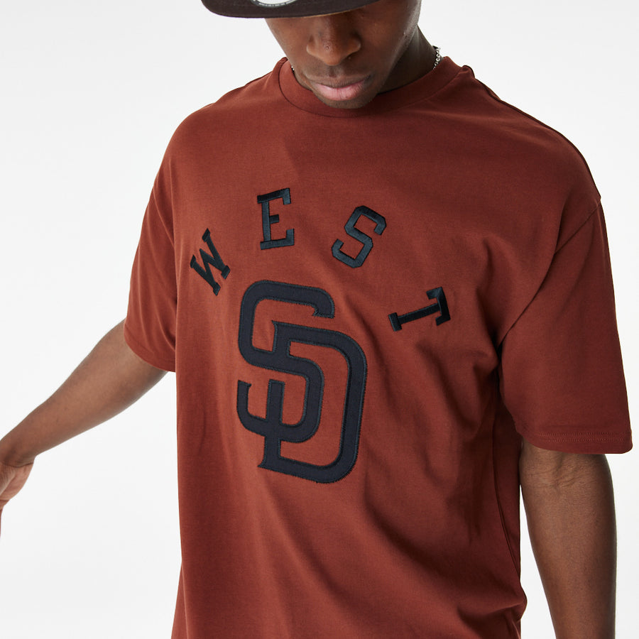 San Diego Padres Oversized MLB Team Patch Brown Tee