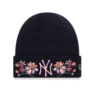 New York Yankees Womens Floral Cuff Black Beanie – NewEra