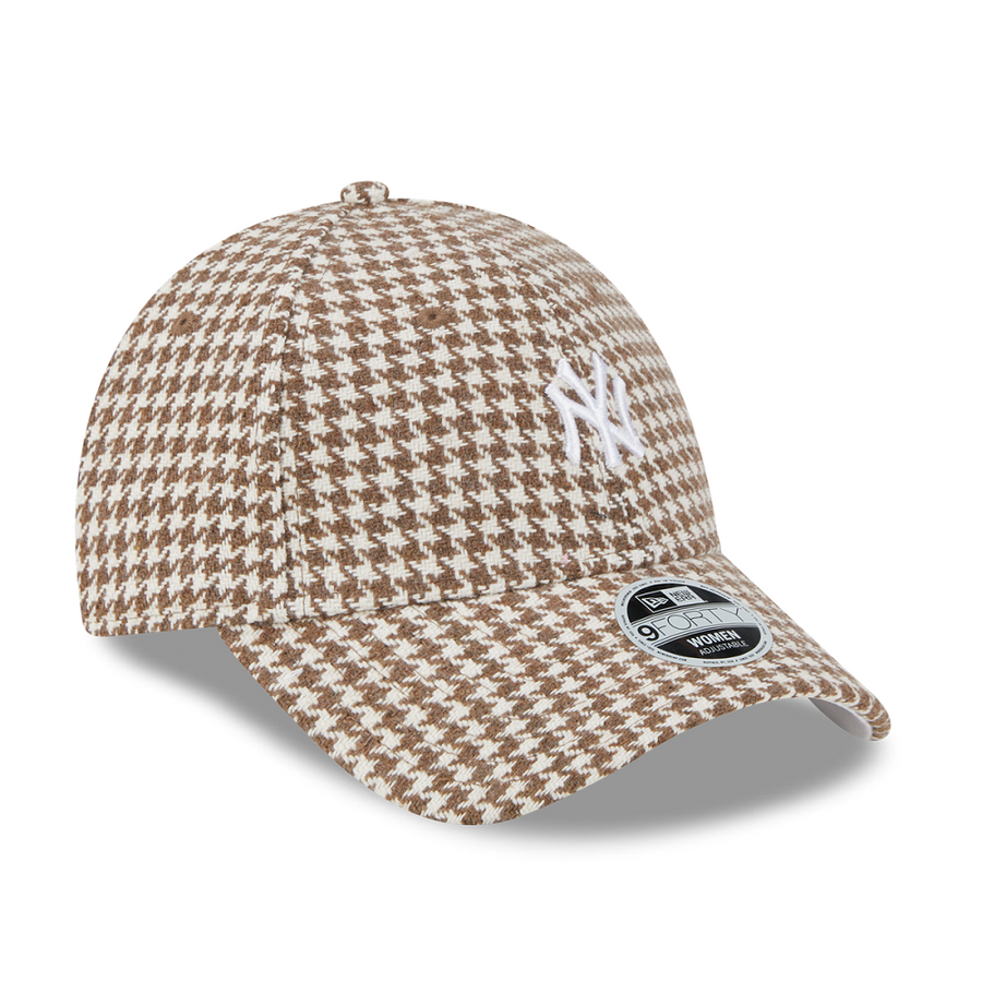New York Yankees 9FORTY Womens Houndstooth Brown Cap