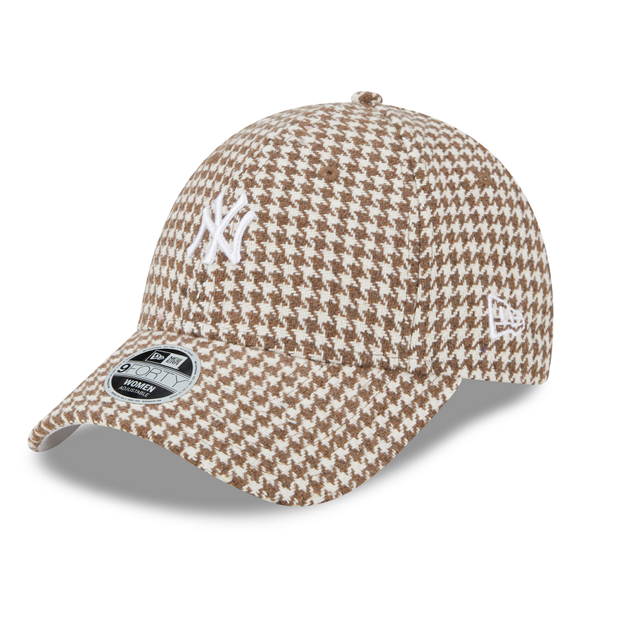 New York Yankees 9FORTY Womens Houndstooth Brown Cap