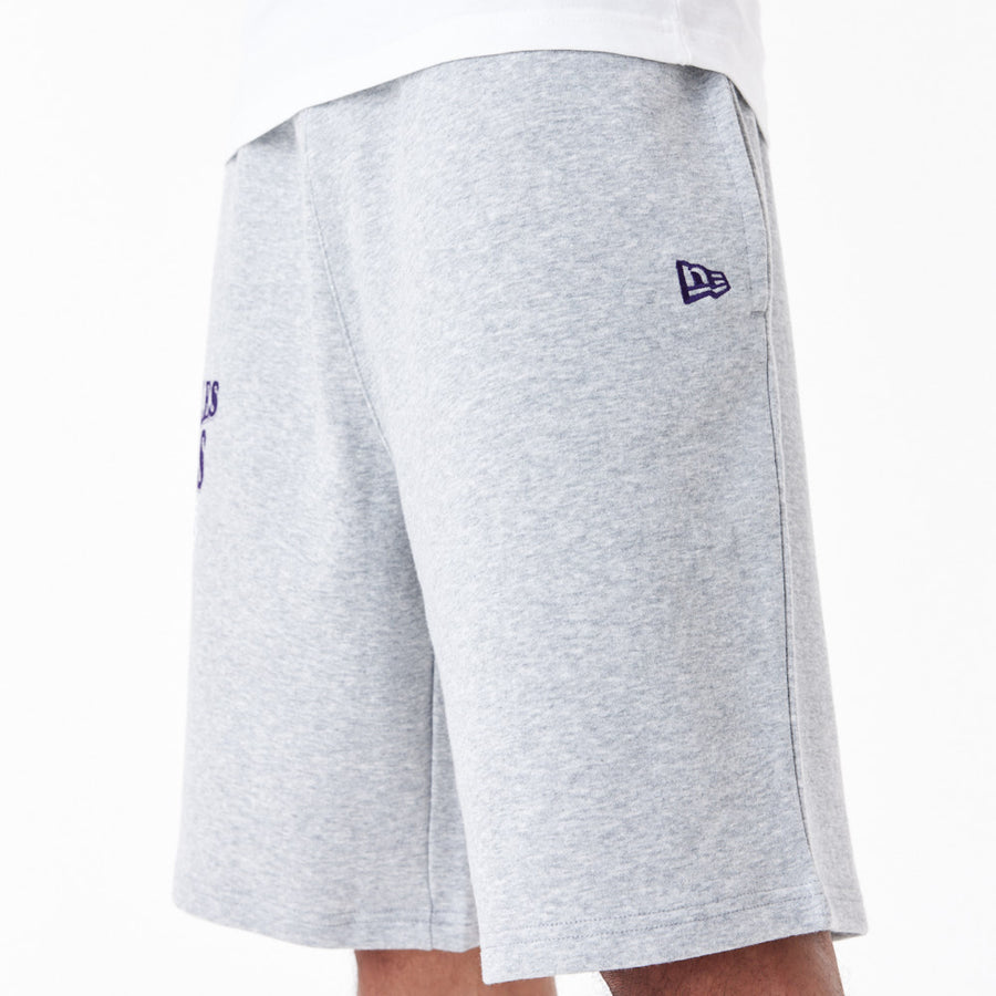 Los Angeles Lakers NBA Script Oversized Grey Shorts