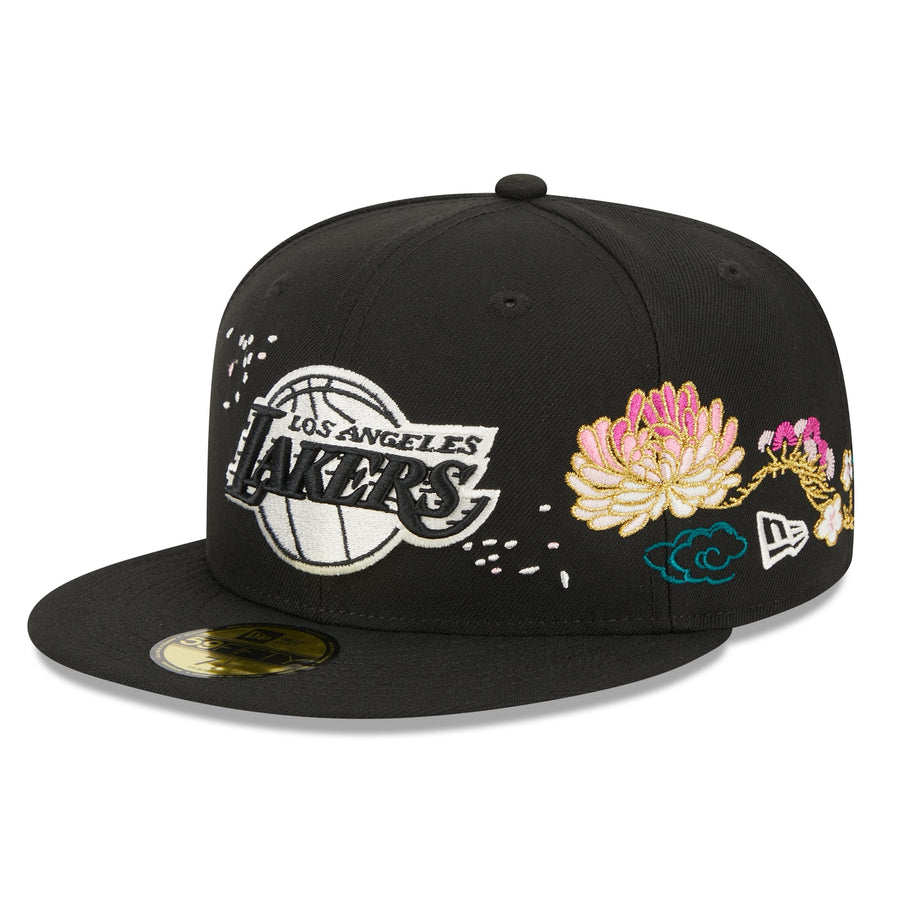 Los Angeles Lakers 59FIFTY Cherry Blossom Black Cap