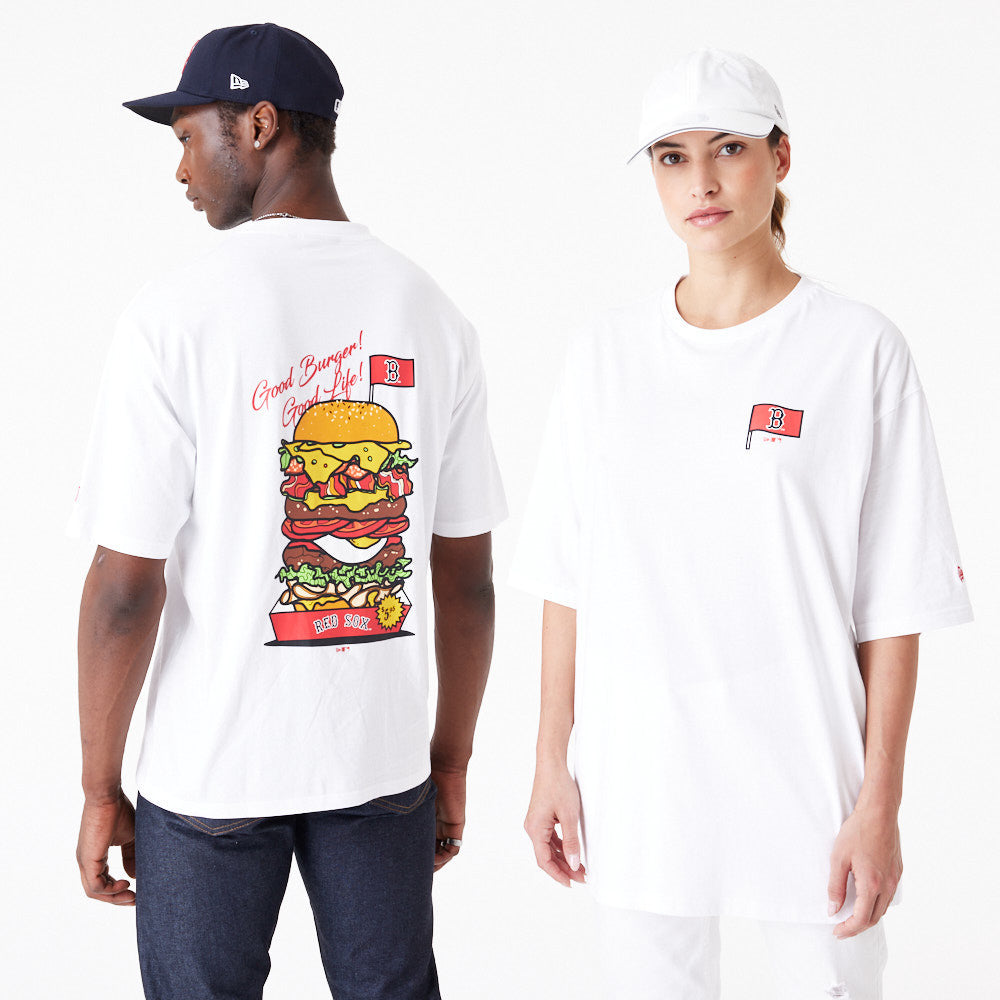 Boston Red Sox MLB Burger Graphic Oversized White Tee – NewEra
