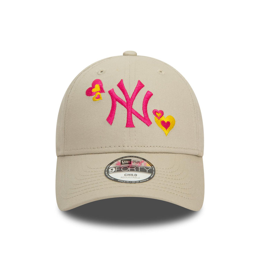 New York Yankees 9FORTY  Kids Hearts Icon Stone Cap