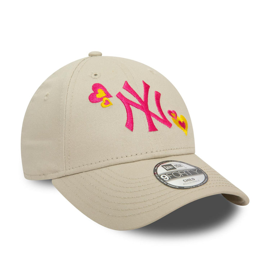 New York Yankees 9FORTY  Kids Hearts Icon Stone Cap