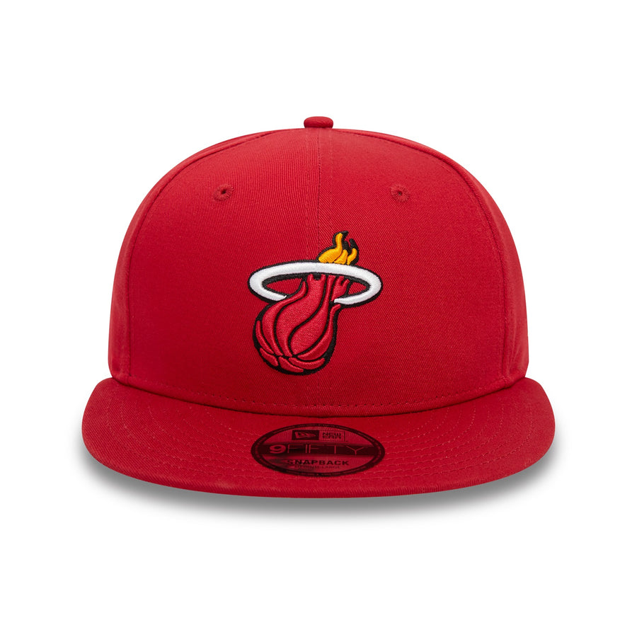 Miami Heat 9FIFTY NBA Rear Logo Snapback Red Cap