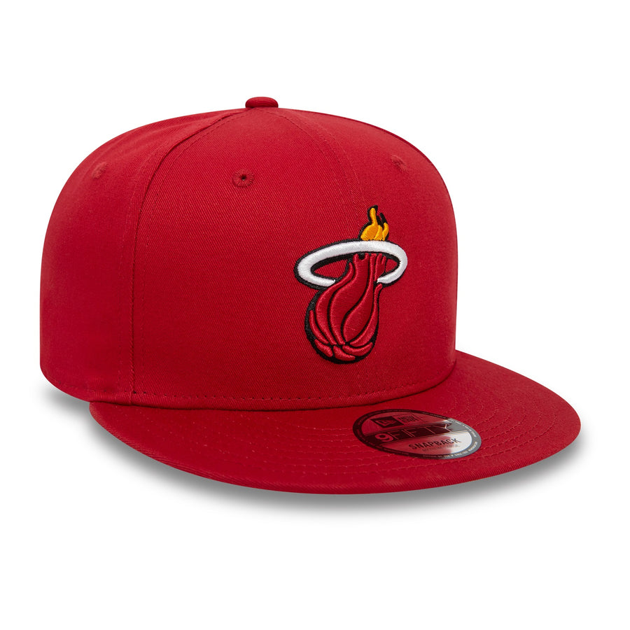 Miami Heat 9FIFTY NBA Rear Logo Snapback Red Cap