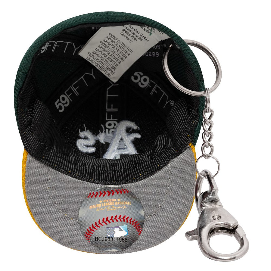 Oakland Athletics MLB Mini Cap Green Keychain