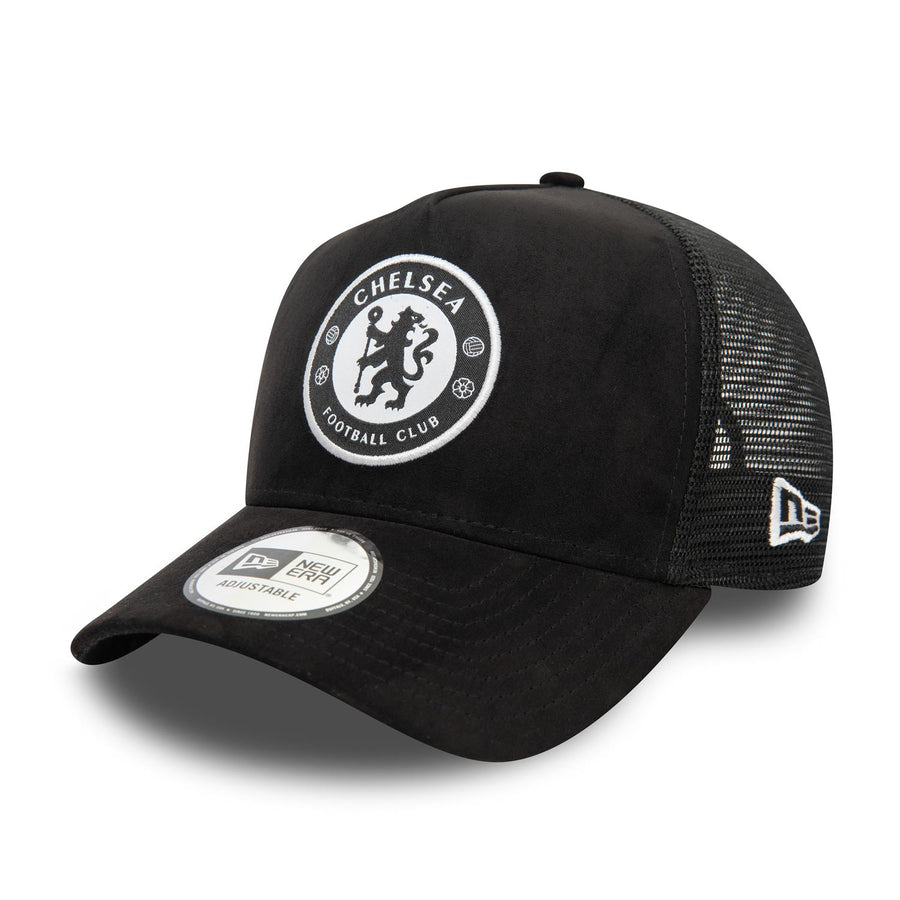 Chelsea FC 9FORTY E-Frame Suede Black Trucker Cap