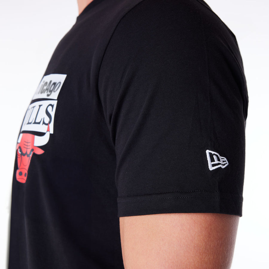 Chicago Bulls Newspaper Graphic Black Tee